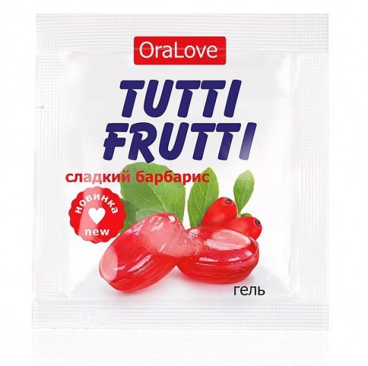 Гель-смазка Tutti-frutti со вкусом барбариса - 4 гр. - Биоритм - купить с доставкой в Томске