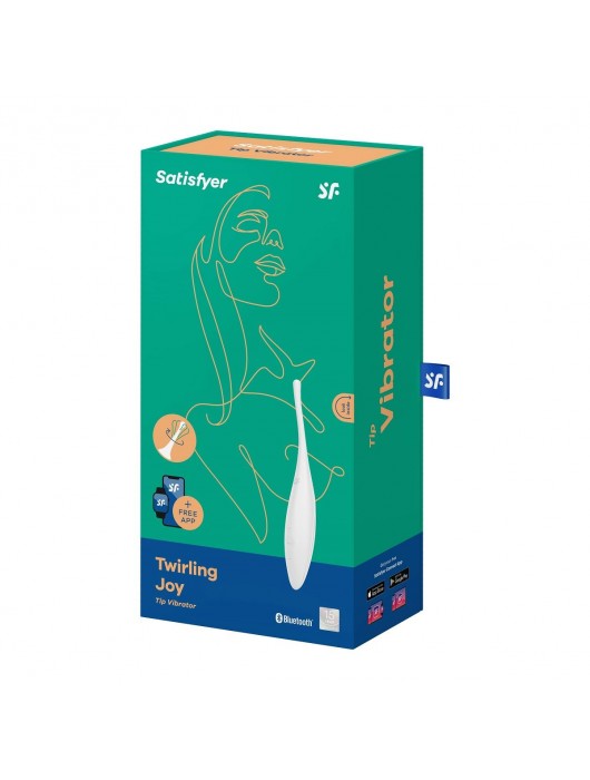 Белый точечный стимулятор Twirling Joy - Satisfyer