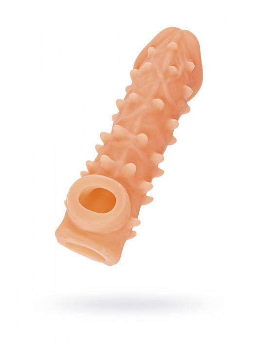 Телесная закрытая насадка с пупырышками Cock Sleeve Size S - 13,8 см. - KOKOS - в Томске купить с доставкой