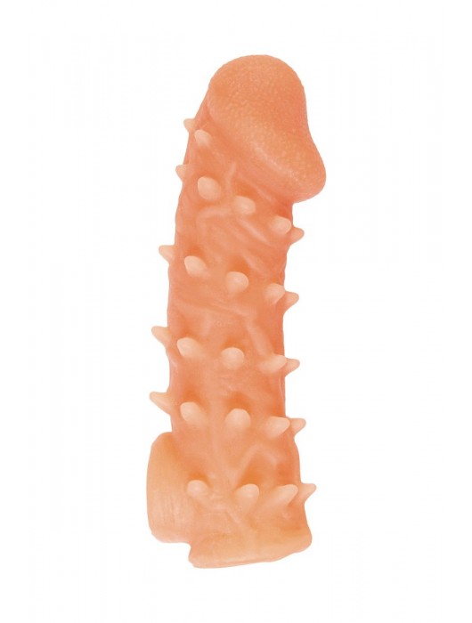 Телесная закрытая насадка с пупырышками Cock Sleeve Size S - 13,8 см. - KOKOS - в Томске купить с доставкой