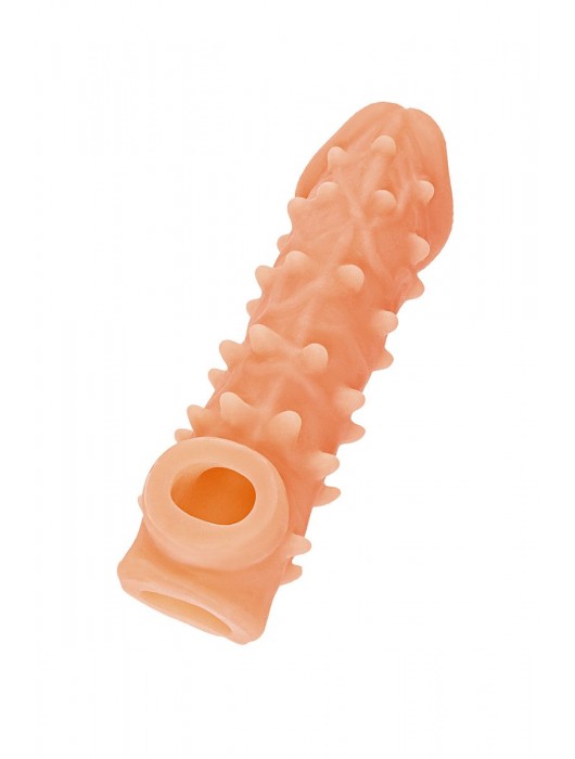 Телесная закрытая насадка с пупырышками Cock Sleeve Size S - 13,8 см. - KOKOS - в Томске купить с доставкой