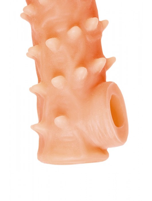 Телесная закрытая насадка с пупырышками Cock Sleeve Size S - 13,8 см. - KOKOS - в Томске купить с доставкой
