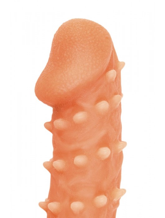 Телесная закрытая насадка с пупырышками Cock Sleeve Size S - 13,8 см. - KOKOS - в Томске купить с доставкой