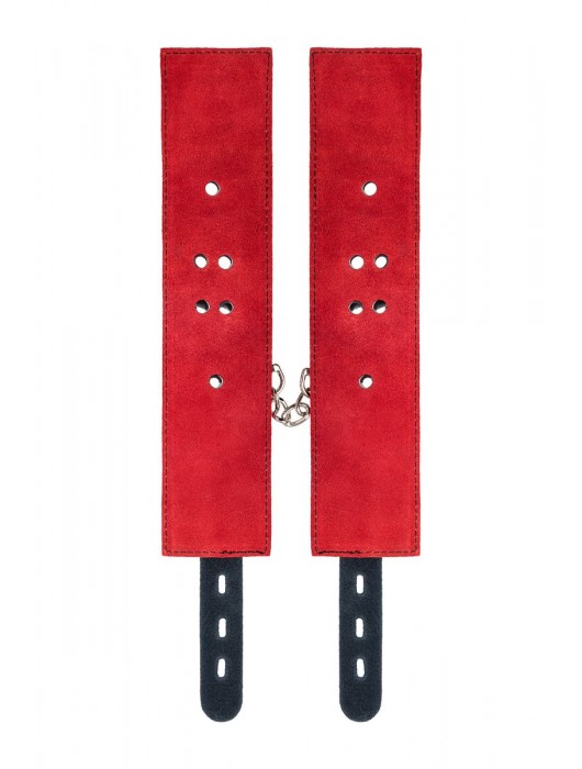 Красно-черные оковы на ноги из кожи - ToyFa - купить с доставкой в Томске