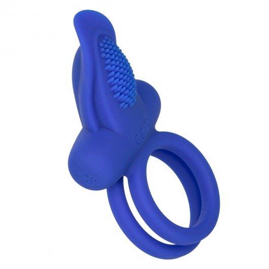 Синее перезаряжаемое эрекционное кольцо Silicone Rechargeable Dual Pleaser Enhancer - California Exotic Novelties - в Томске купить с доставкой