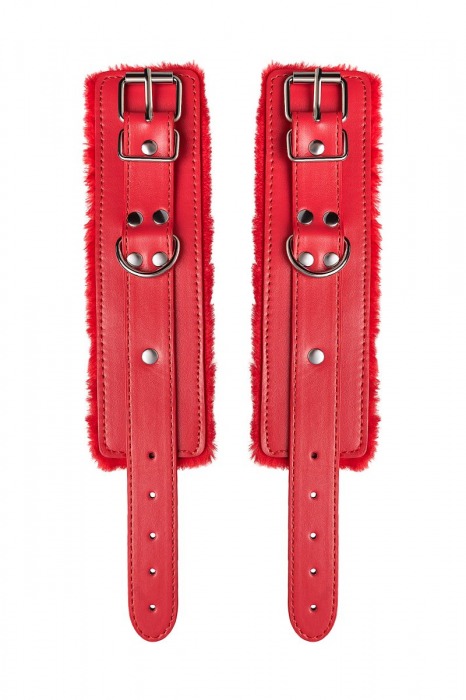 Красные наручники Anonymo из искусственной кожи - ToyFa - купить с доставкой в Томске