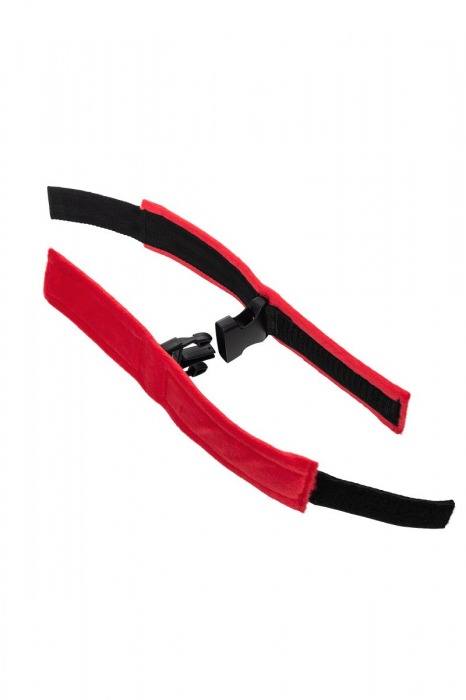 Красно-черные велюровые оковы Anonymo - ToyFa - купить с доставкой в Томске