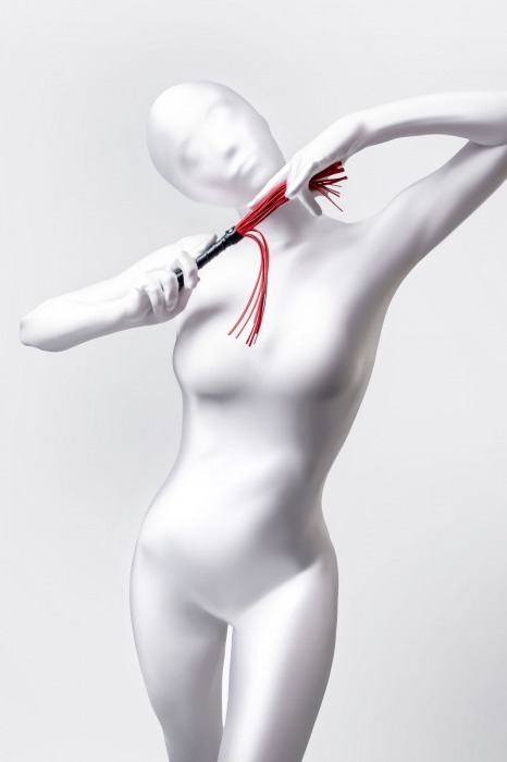 Красно-черный флоггер Anonymo - 28 см. - ToyFa - купить с доставкой в Томске