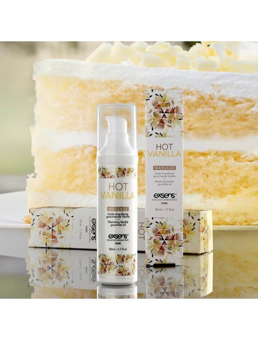 Разогревающее массажное масло с ароматом ванили Gourmet Hot Vanilla - 50 мл. - Exsens - купить с доставкой в Томске