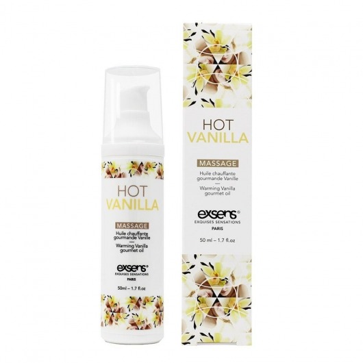 Разогревающее массажное масло с ароматом ванили Gourmet Hot Vanilla - 50 мл. - Exsens - купить с доставкой в Томске
