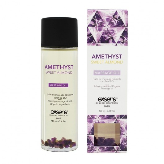 Органическое массажное масло AMETHYST SWEET ALMOND - 100 мл. - Exsens - купить с доставкой в Томске