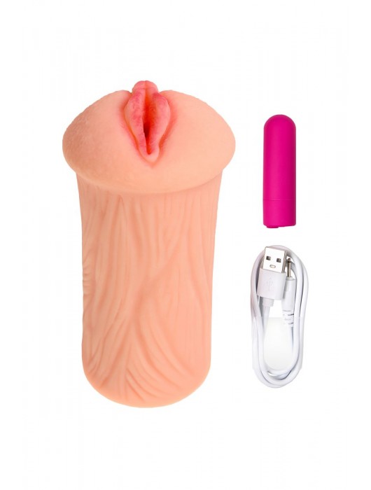 Реалистичный мастурбатор-вагина телесного цвета Elegance.001 с вибрацией - KOKOS - в Томске купить с доставкой