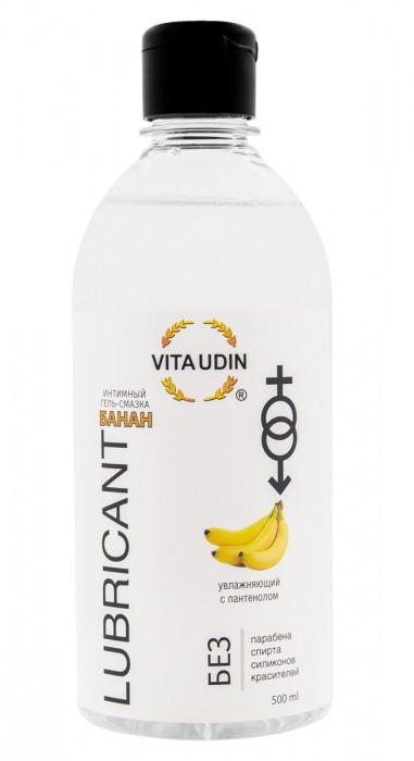 Интимный гель-смазка на водной основе VITA UDIN с ароматом банана - 500 мл. - VITA UDIN - купить с доставкой в Томске