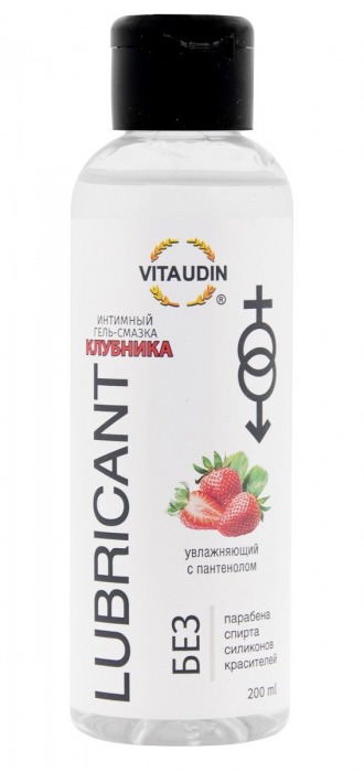 Интимный гель-смазка на водной основе VITA UDIN с ароматом клубники - 200 мл. - VITA UDIN - купить с доставкой в Томске