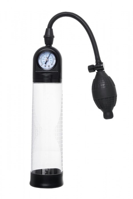 Прозрачная механическая помпа Roald с манометром - Sexus - в Томске купить с доставкой Прозрачная механическая помпа Roald с манометром - Sexus - в Томске купить с доставкой