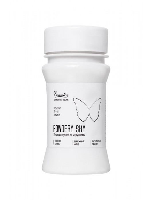 Пудра для ухода за игрушками Powdery Sky с ароматом мяты - 40 гр. - Eromantica - купить с доставкой в Томске