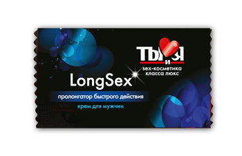 Пролонгирующий крем LongSex в одноразовой упаковке - 1,5 гр. - Биоритм - купить с доставкой в Томске