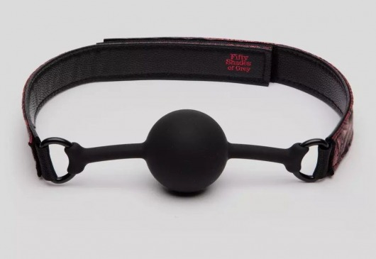 Кляп-шар на двусторонних ремешках Reversible Silicone Ball Gag - Fifty Shades of Grey - купить с доставкой в Томске