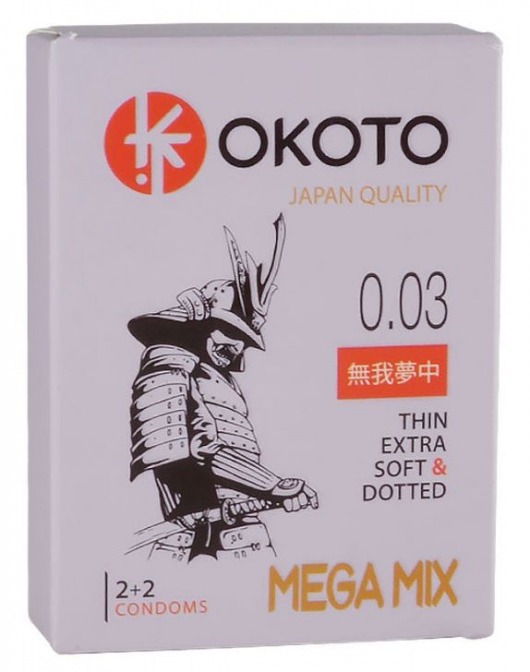 Набор из 4 презервативов OKOTO MegaMIX - Sitabella - купить с доставкой в Томске