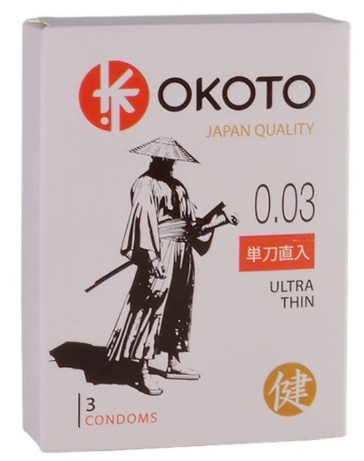 Ультратонкие презервативы OKOTO Ultra Thin - 3 шт. - Sitabella - купить с доставкой в Томске