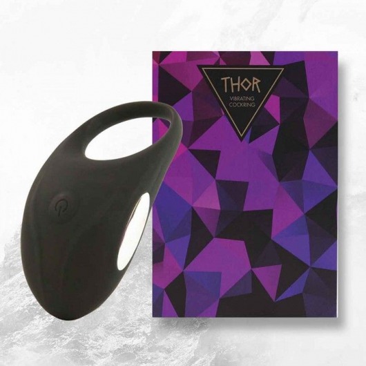 Черное эрекционное виброкольцо Thor Cockring - FeelzToys - в Томске купить с доставкой