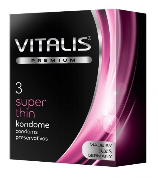 Ультратонкие презервативы VITALIS PREMIUM super thin - 3 шт. - Vitalis - купить с доставкой в Томске