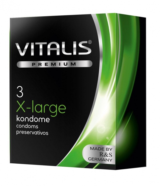 Презервативы увеличенного размера VITALIS PREMIUM x-large - 3 шт. - Vitalis - купить с доставкой в Томске