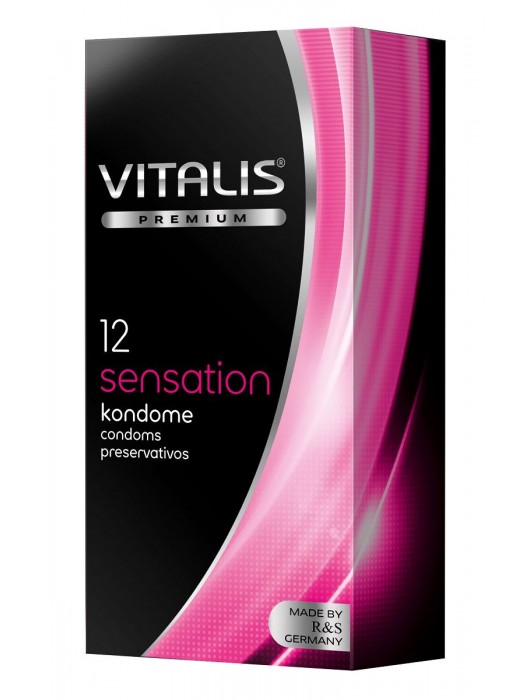 Презервативы VITALIS PREMIUM sensation с пупырышками и кольцами - 12 шт. - Vitalis - купить с доставкой в Томске