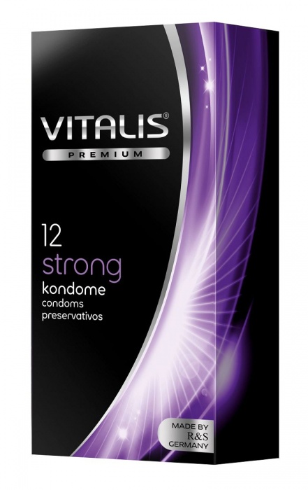 Презервативы с утолщённой стенкой VITALIS PREMIUM strong - 12 шт. - Vitalis - купить с доставкой в Томске
