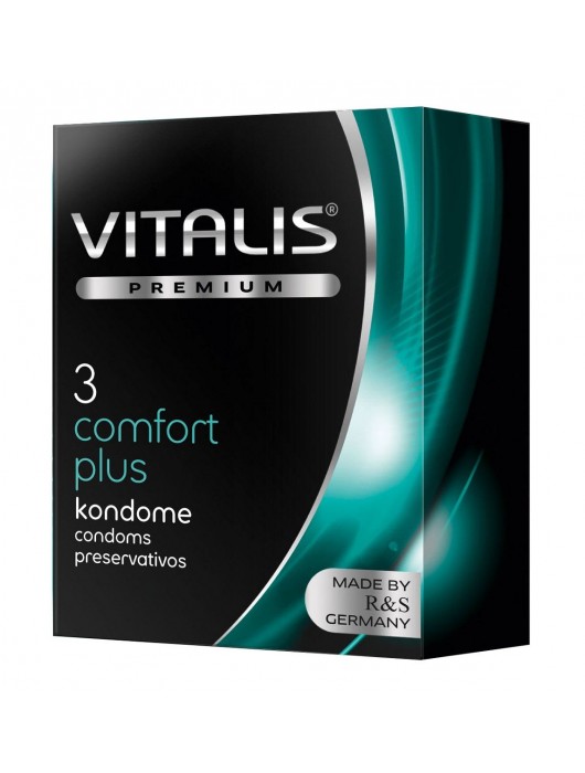 Контурные презервативы VITALIS PREMIUM comfort plus - 3 шт. - Vitalis - купить с доставкой в Томске