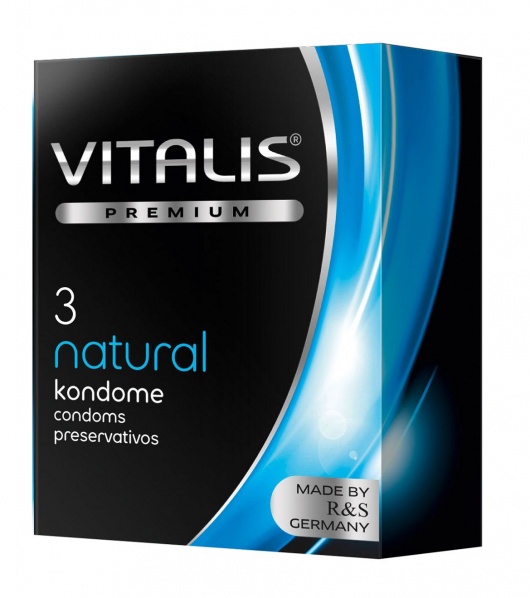 Классические презервативы VITALIS PREMIUM natural - 3 шт. - Vitalis - купить с доставкой в Томске