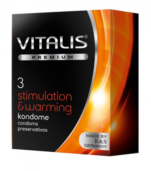 Презервативы VITALIS PREMIUM stimulation   warming с согревающим эффектом - 3 шт. - Vitalis - купить с доставкой в Томске