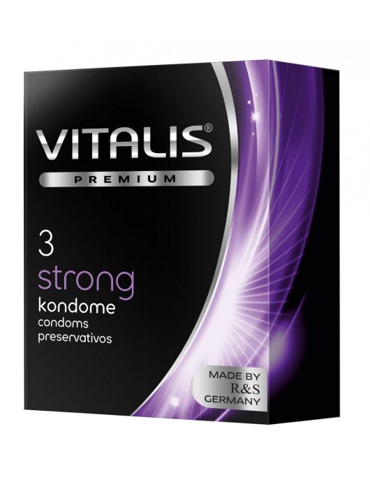 Презервативы с утолщенной стенкой VITALIS PREMIUM strong - 3 шт. - Vitalis - купить с доставкой в Томске