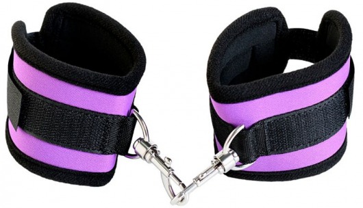 Наручники из неопрена фиолетового цвета - ToyFa - купить с доставкой в Томске