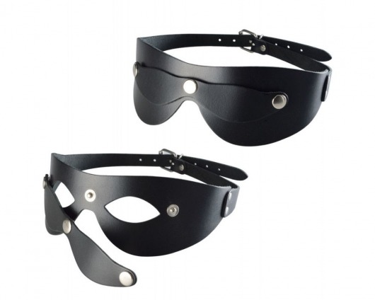 Черная кожаная маска  Новичок - Sitabella - купить с доставкой в Томске