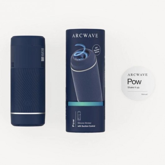 Синий мастурбатор с контролем всасывания Arcwave Pow Stroker - Arcwave - в Томске купить с доставкой