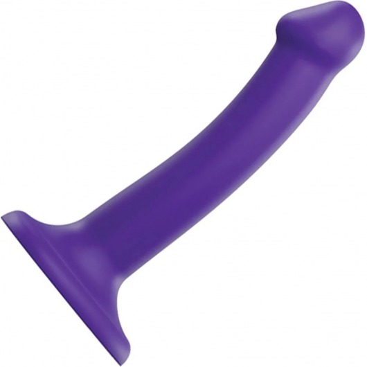 Фиолетовый фаллоимитатор-насадка Strap-On-Me Dildo Dual Density size S - 17 см. - Strap-on-me - купить с доставкой в Томске