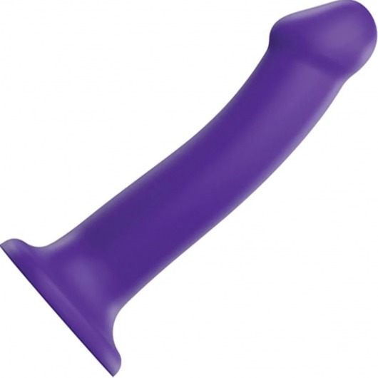 Фиолетовый фаллоимитатор-насадка Strap-On-Me Dildo Dual Density size L - 19 см. - Strap-on-me - купить с доставкой в Томске