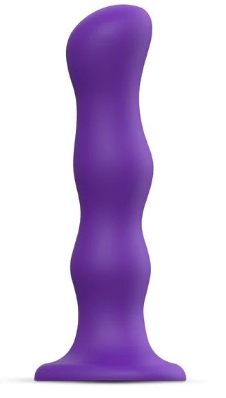 Фиолетовая насадка Strap-On-Me Dildo Geisha Balls size M - Strap-on-me - купить с доставкой в Томске