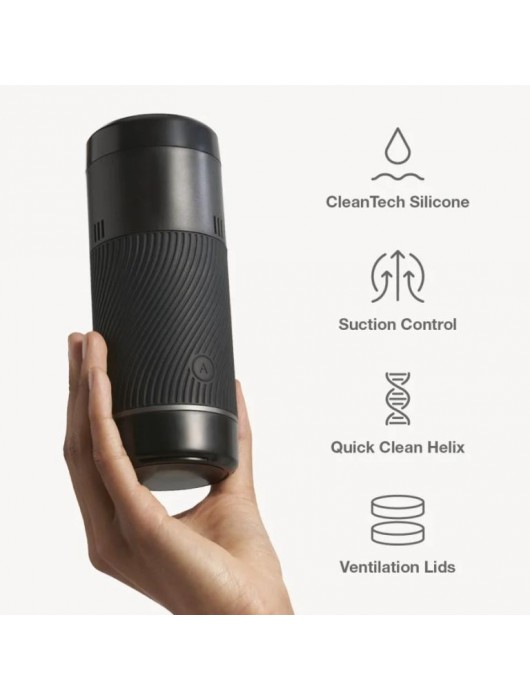 Черный мастурбатор с контролем всасывания Arcwave Pow Stroker - Arcwave - в Томске купить с доставкой