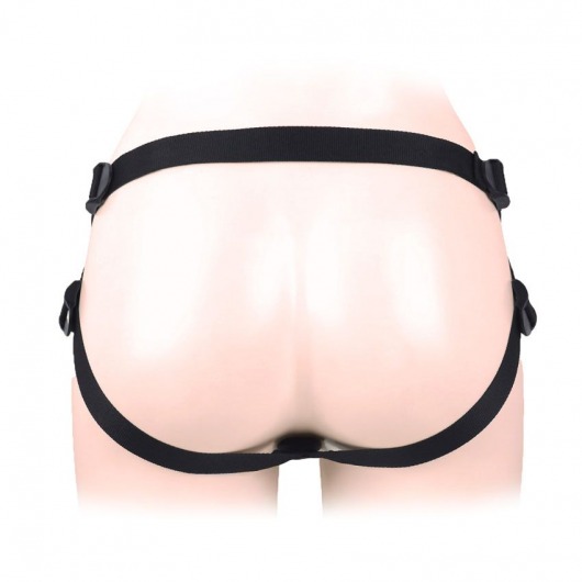 Черный пояс-трусики в комплекте с коннектором и насадкой - Notabu - купить с доставкой в Томске