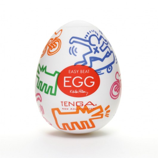Мастурбатор-яйцо Keith Haring EGG STREET - Tenga - в Томске купить с доставкой