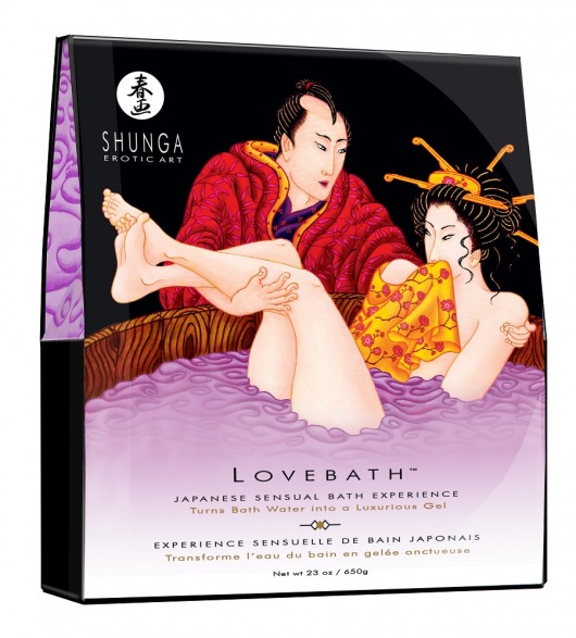 Соль для ванны Lovebath Sensual lotus, превращающая воду в гель - 650 гр. - Shunga - купить с доставкой в Томске