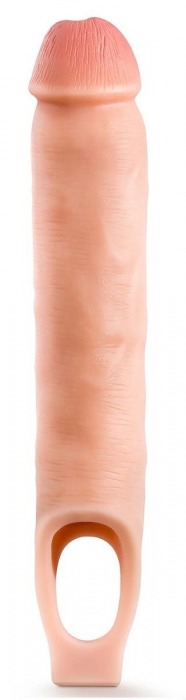 Телесная насадка-удлинитель 11.5 Inch Silicone Cock Sheath Penis Extender - 29,2 см. - Blush Novelties - в Томске купить с доставкой