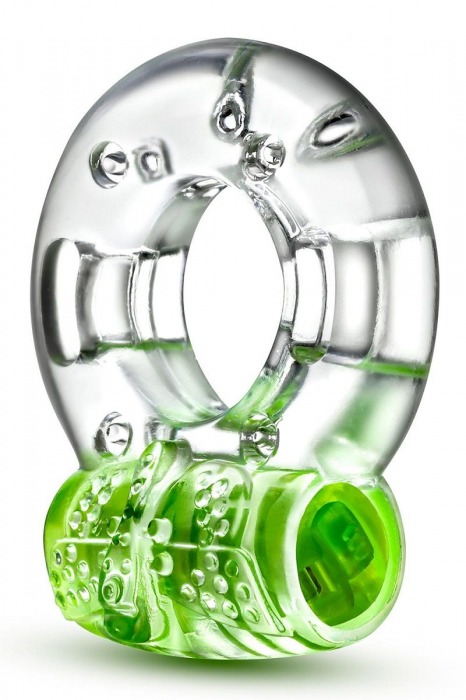 Зеленое эрекционное виброкольцо Arouser Vibrating C-Ring - Blush Novelties - в Томске купить с доставкой