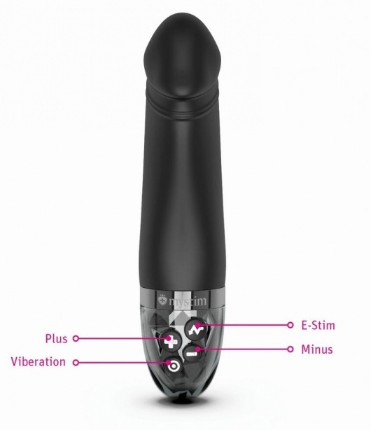 Черный вибратор с электростимуляцией Real Deal Neal - 16,5 см. - MyStim - купить с доставкой в Томске