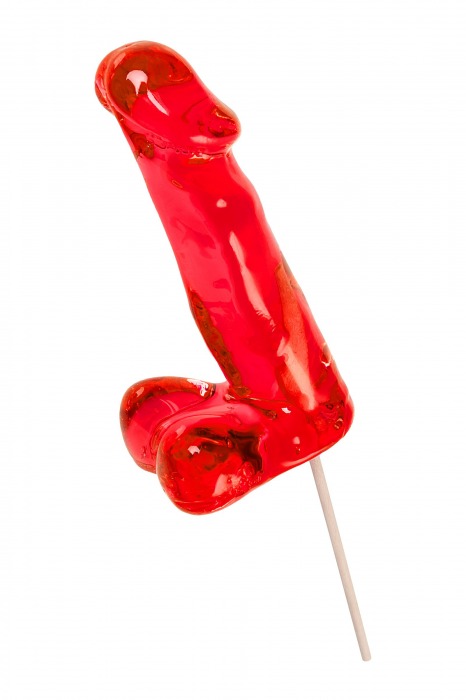Красный леденец в форме члена со вкусом виски - 173 гр. - Sosuчki - купить с доставкой в Томске