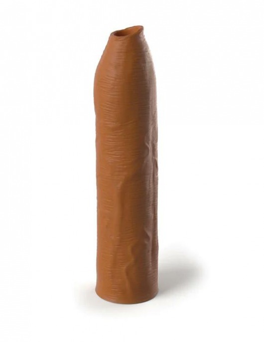 Кофейная насадка-удлинитель Uncut Silicone Penis Enhancer - 17,8 см. - Pipedream - в Томске купить с доставкой