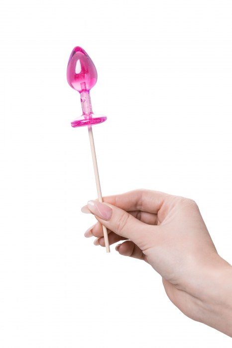 Розовый леденец  в форме анальной втулки со вкусом айриш крим - 29 гр. - Sosuчki - купить с доставкой в Томске
