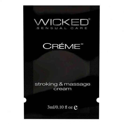 Крем для массажа и мастурбации Wicked Stroking and Massage Creme - 3 мл. - Wicked - купить с доставкой в Томске